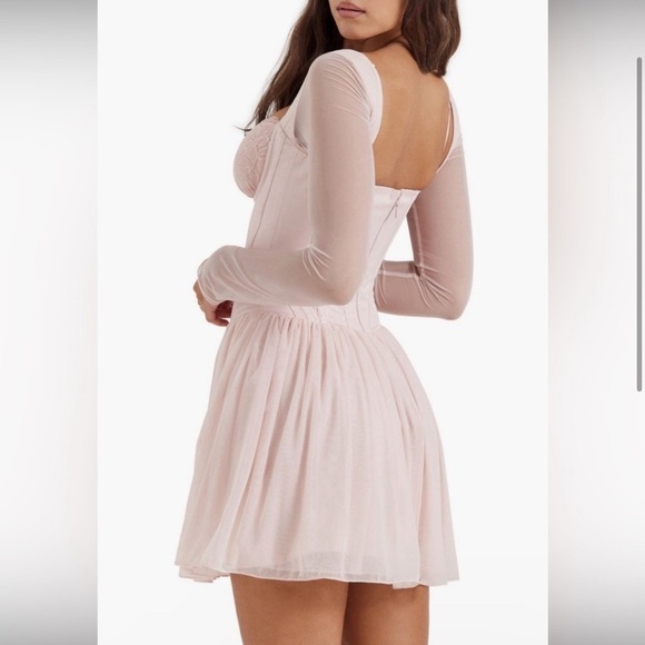 NWOT $255 Vivi Soft Peach Corset Mini Dress/Size  S HOUSE OF CB - Picture 3 of 12